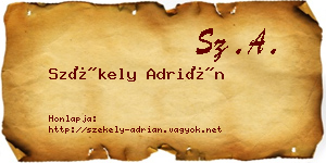 Székely Adrián névjegykártya